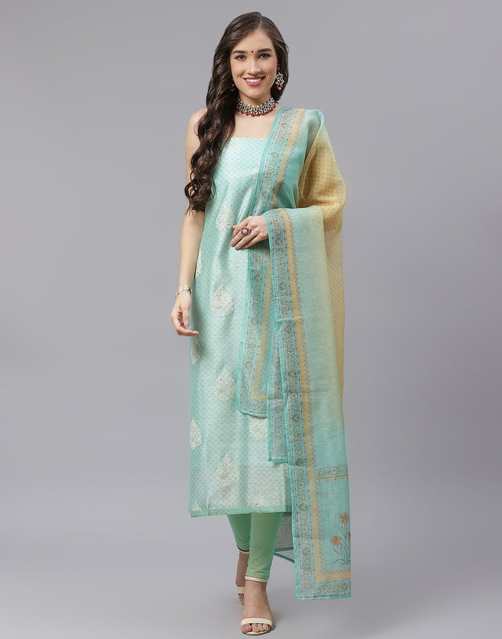 Chanderi Embroidered Suit Piece