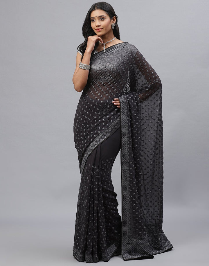 Art Georgette Embroidery Saree