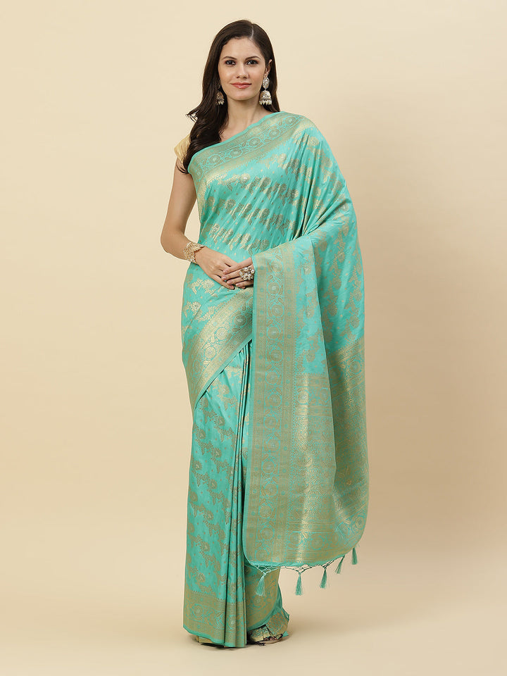 Zari Jaal Handloom Woven Saree