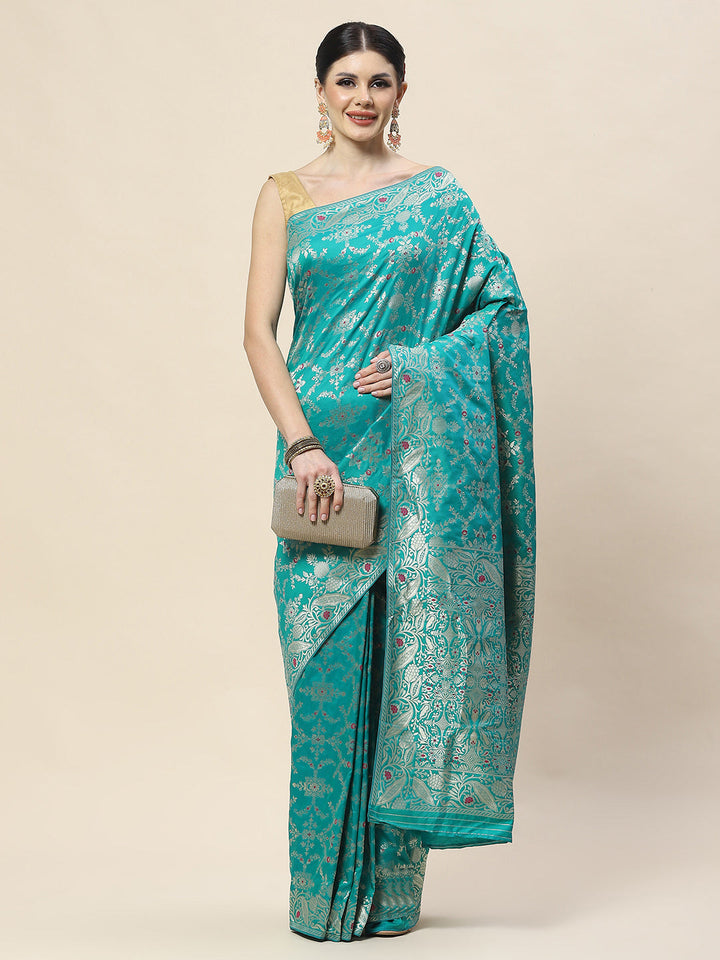 Zari Jaal Woven Art Silk Banarsi Saree