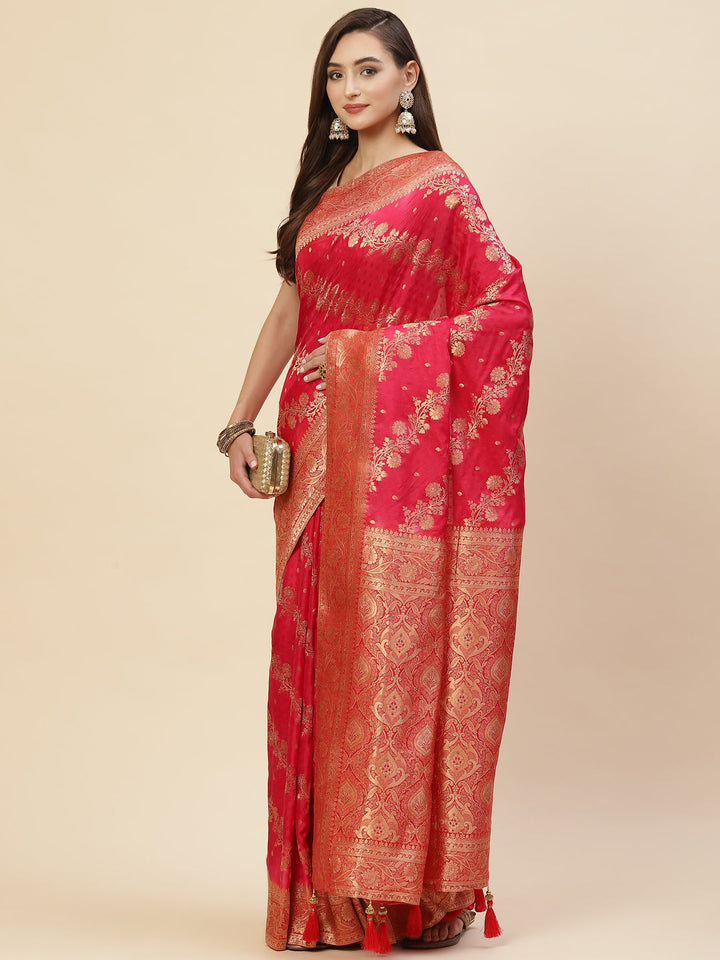 Zari Jaal Handloom Woven Saree