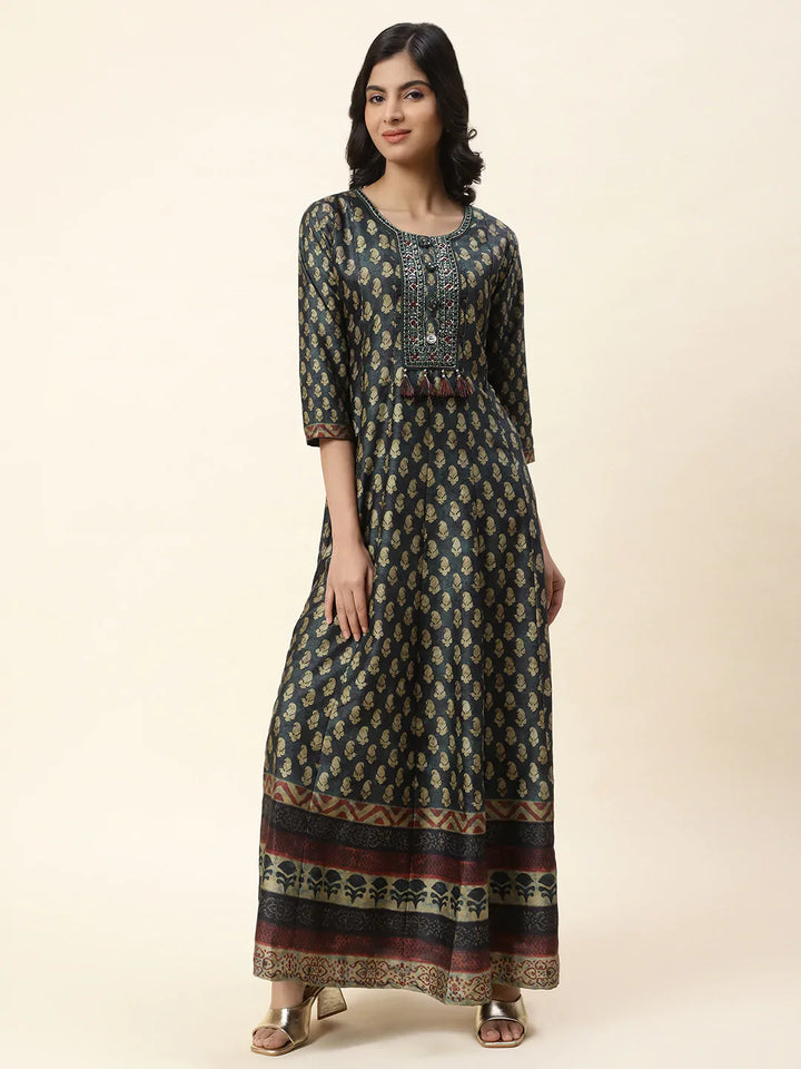 Printed Handloom Anarkali Kurta