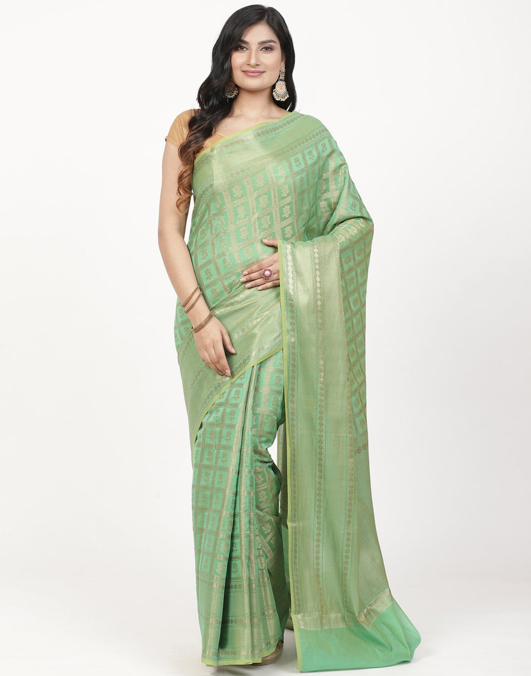 MBZ Meena Bazaar-Cotton Woven Saree