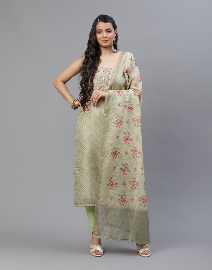 Chanderi Printed Suit piece