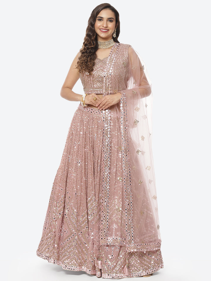 Sequence Work Georgette Lehenga With Choli And Net Dupatta