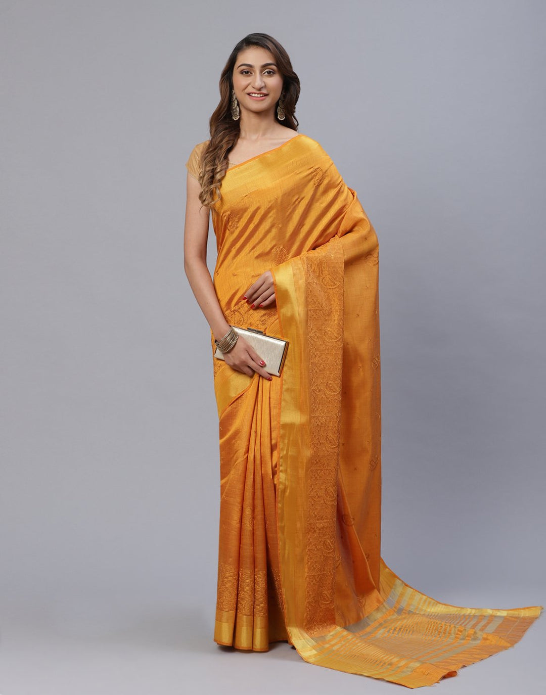 Woven Embroidered Art Handloom Saree
