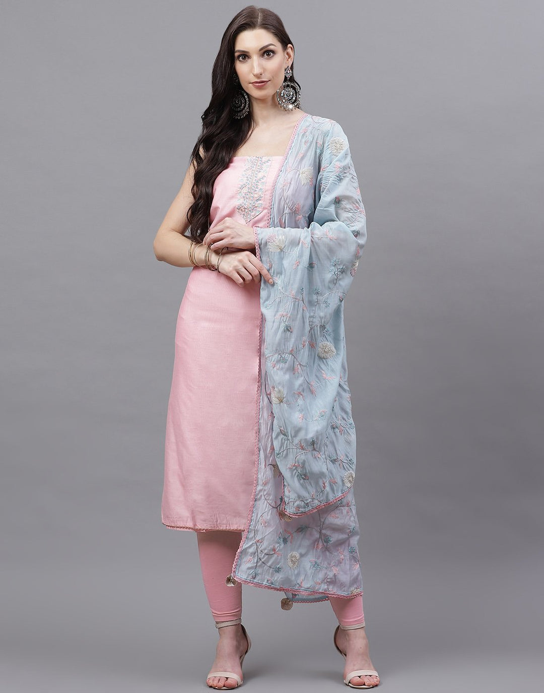 Muslin Embroidered Suit Piece