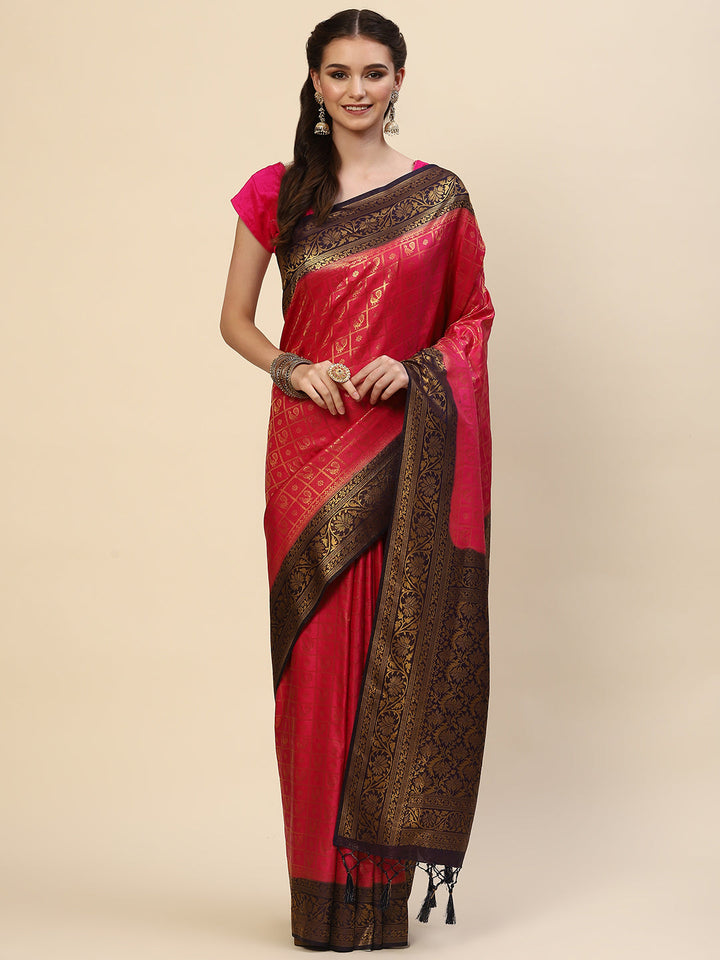 Zari Jaal Handloom Woven Saree