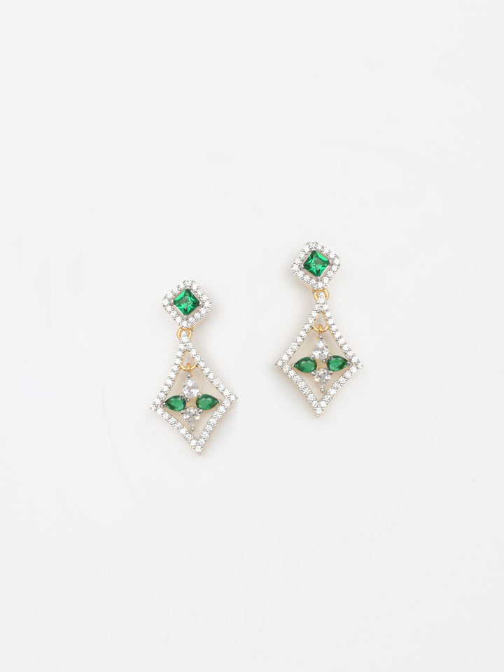 White Stones Drop &amp; Danglers Earrings