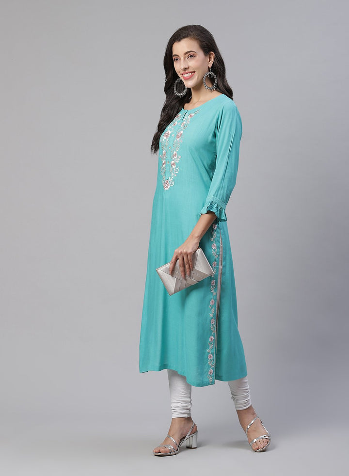 Embroidered Cotton Kurti