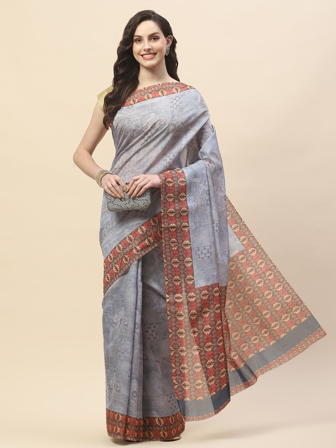 Digital Printed Handloom Saree