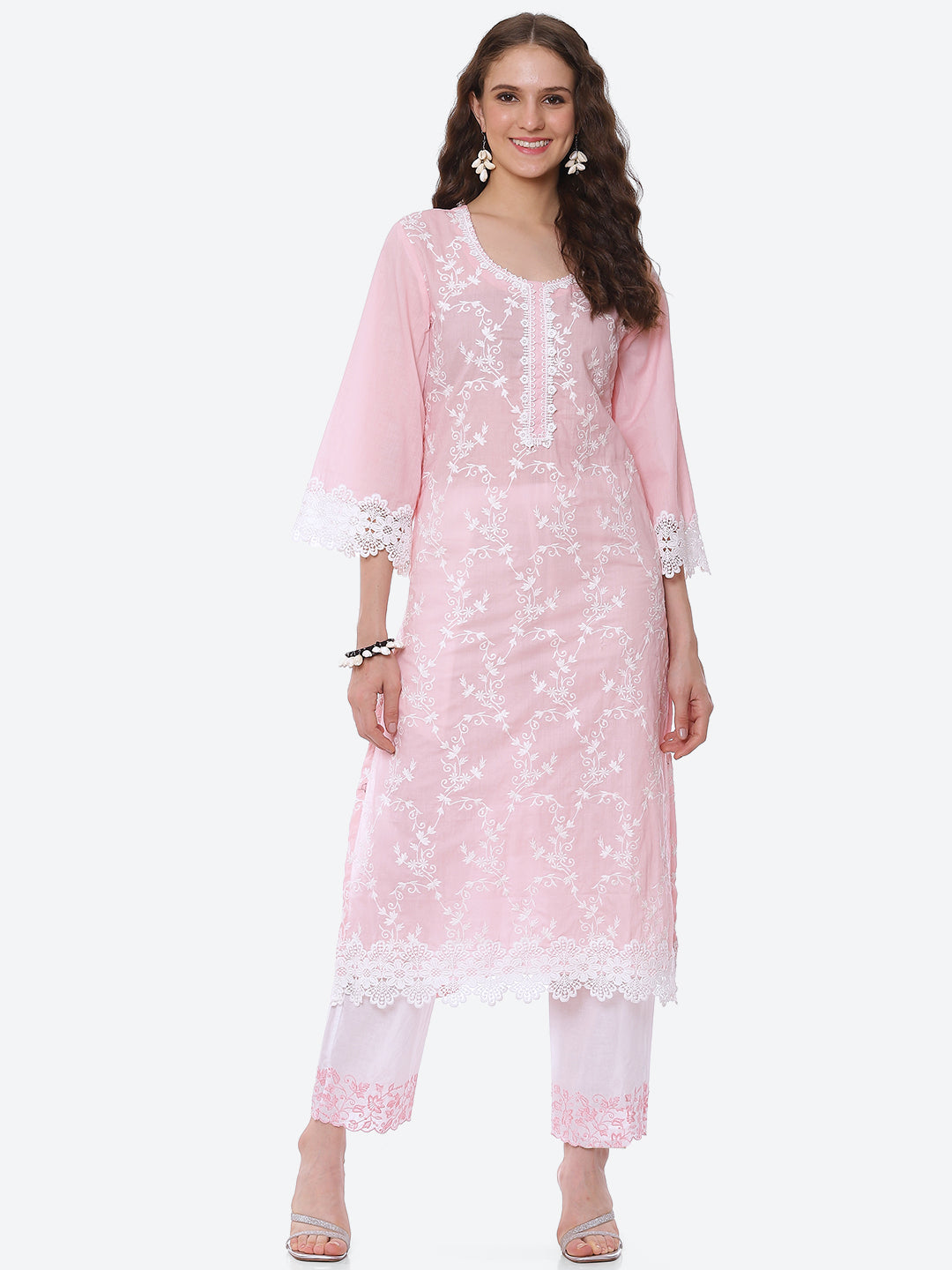 Thread Embroidered Cotton Kurta