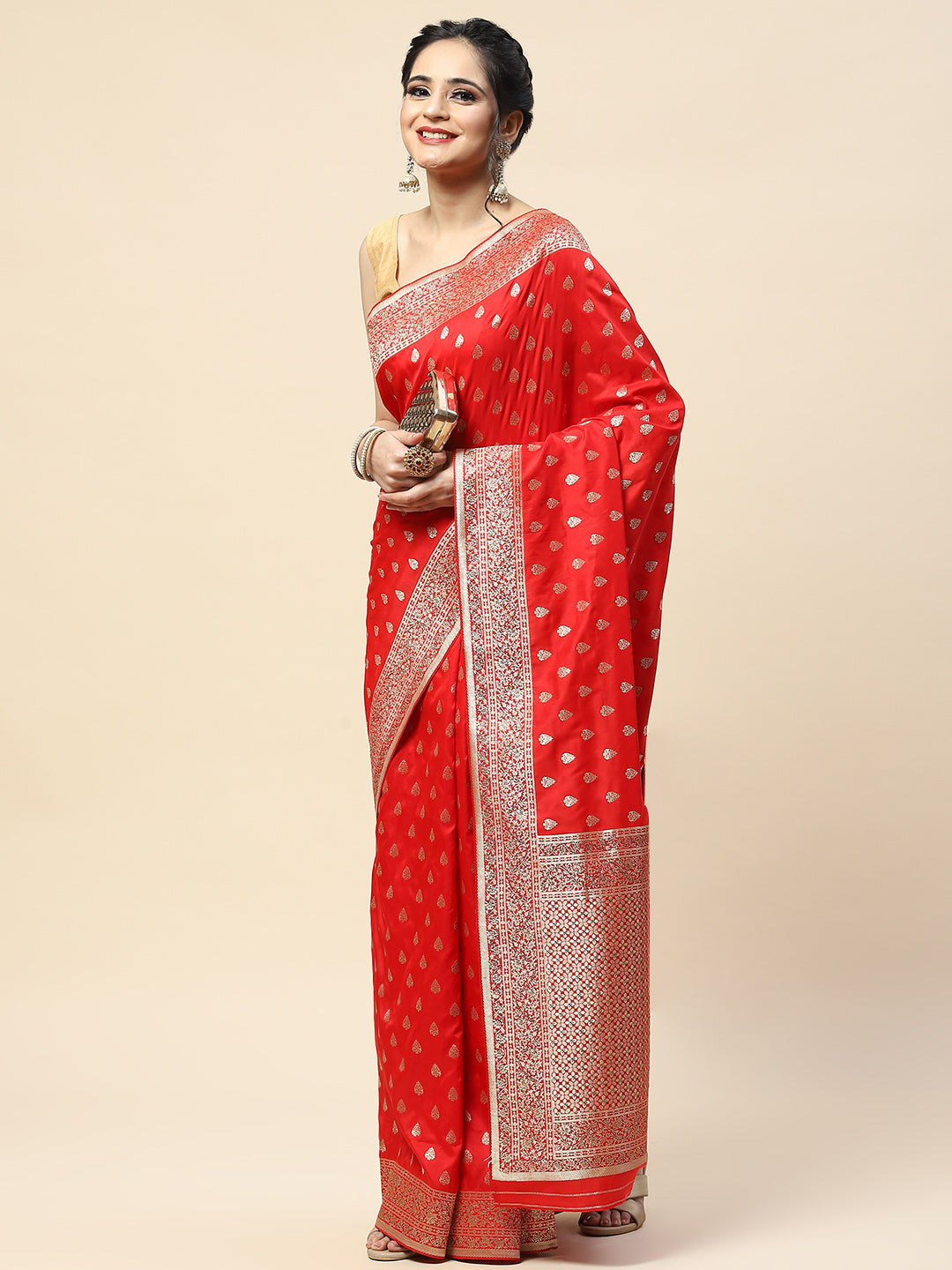 Swarovski Embroidered Banarasi Handloom Saree