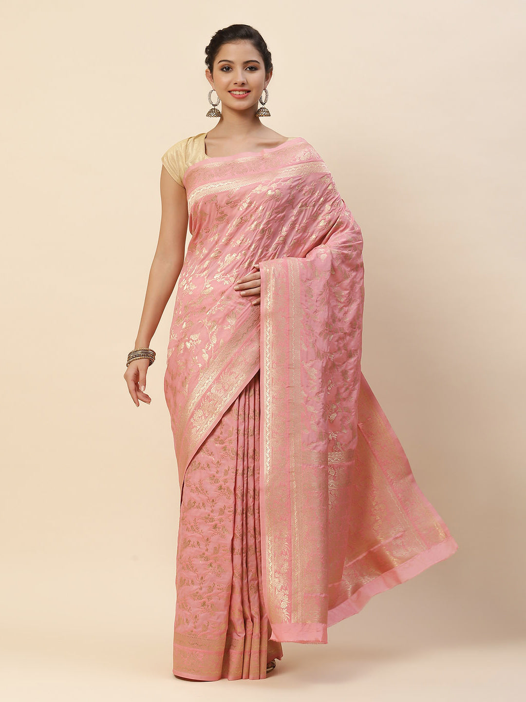 Zari Zaal Art Handloom Woven Saree