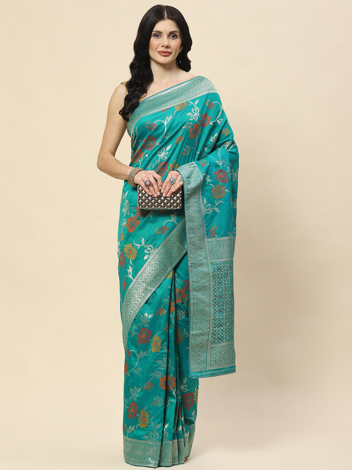 Zari Jaal Woven Art Silk Banarsi Saree