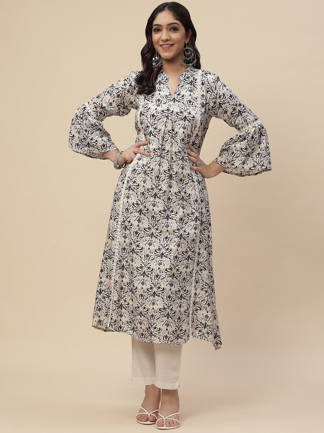 Printed Muslin Kurta