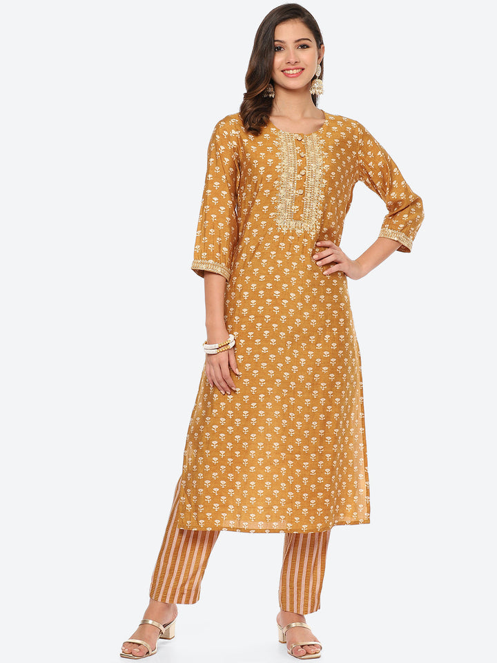 Sequin Muslin Kurta With Pant