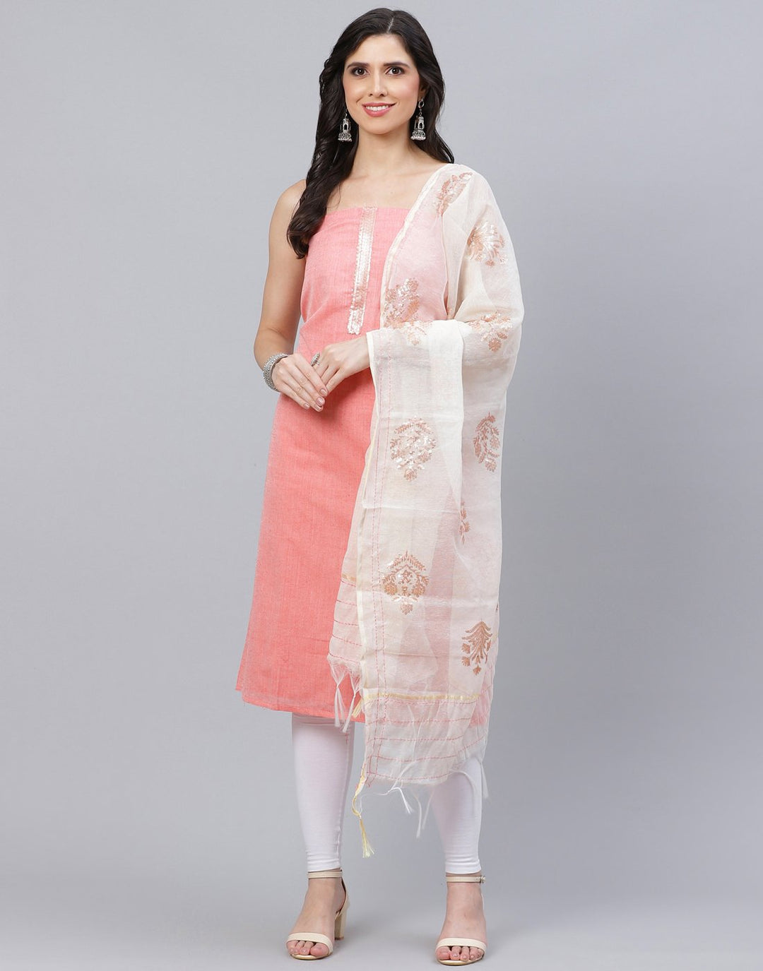 Cotton Embroidered Suit Piece