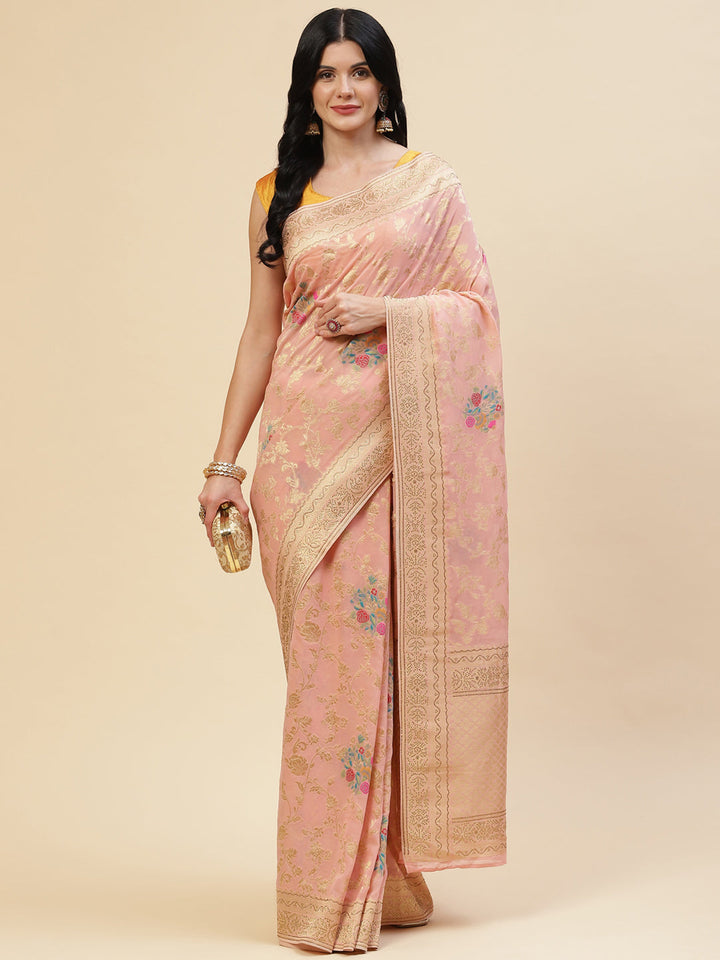 Floral Meenakari Georgette Saree