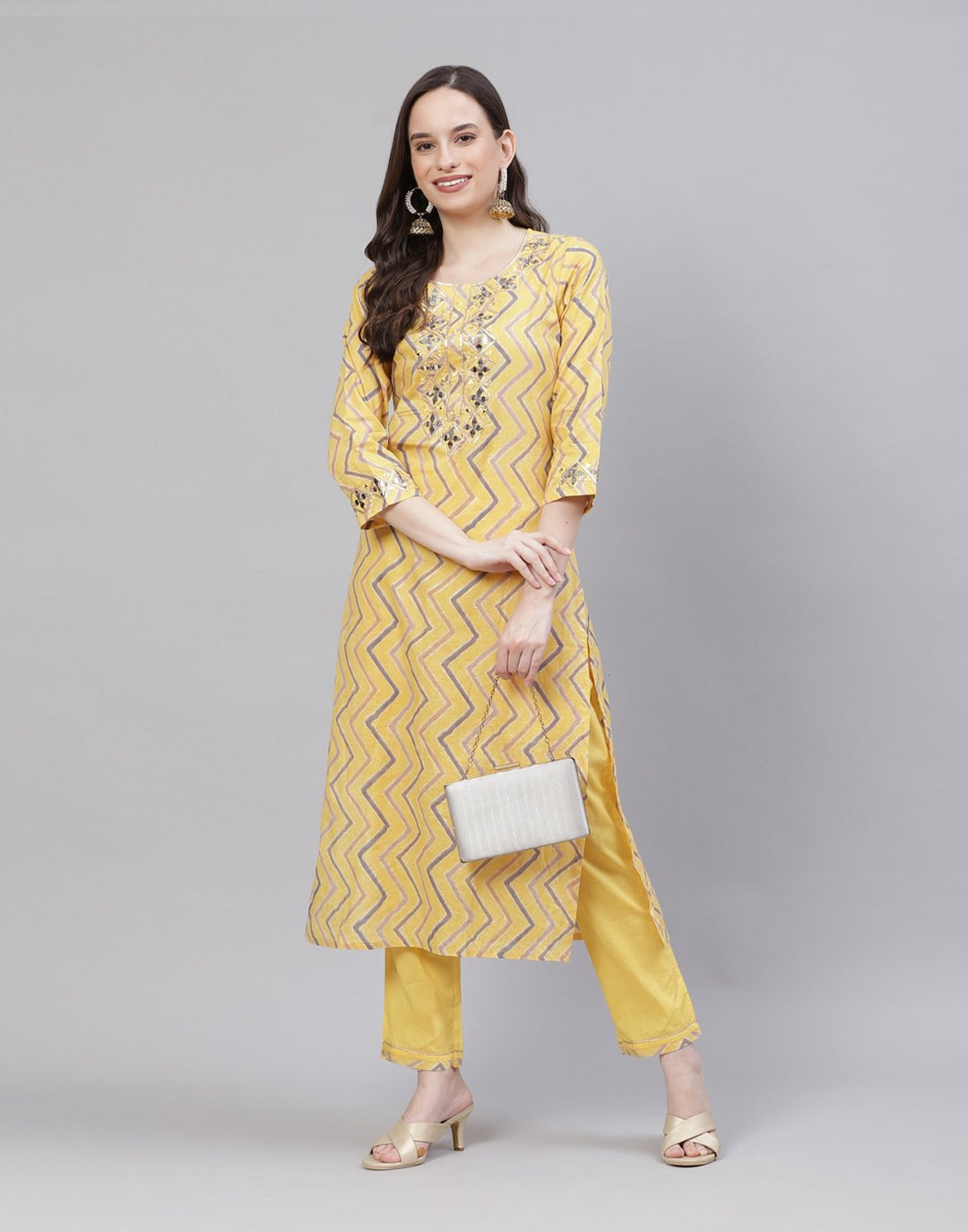 Printed Cotton Kurti With Pant