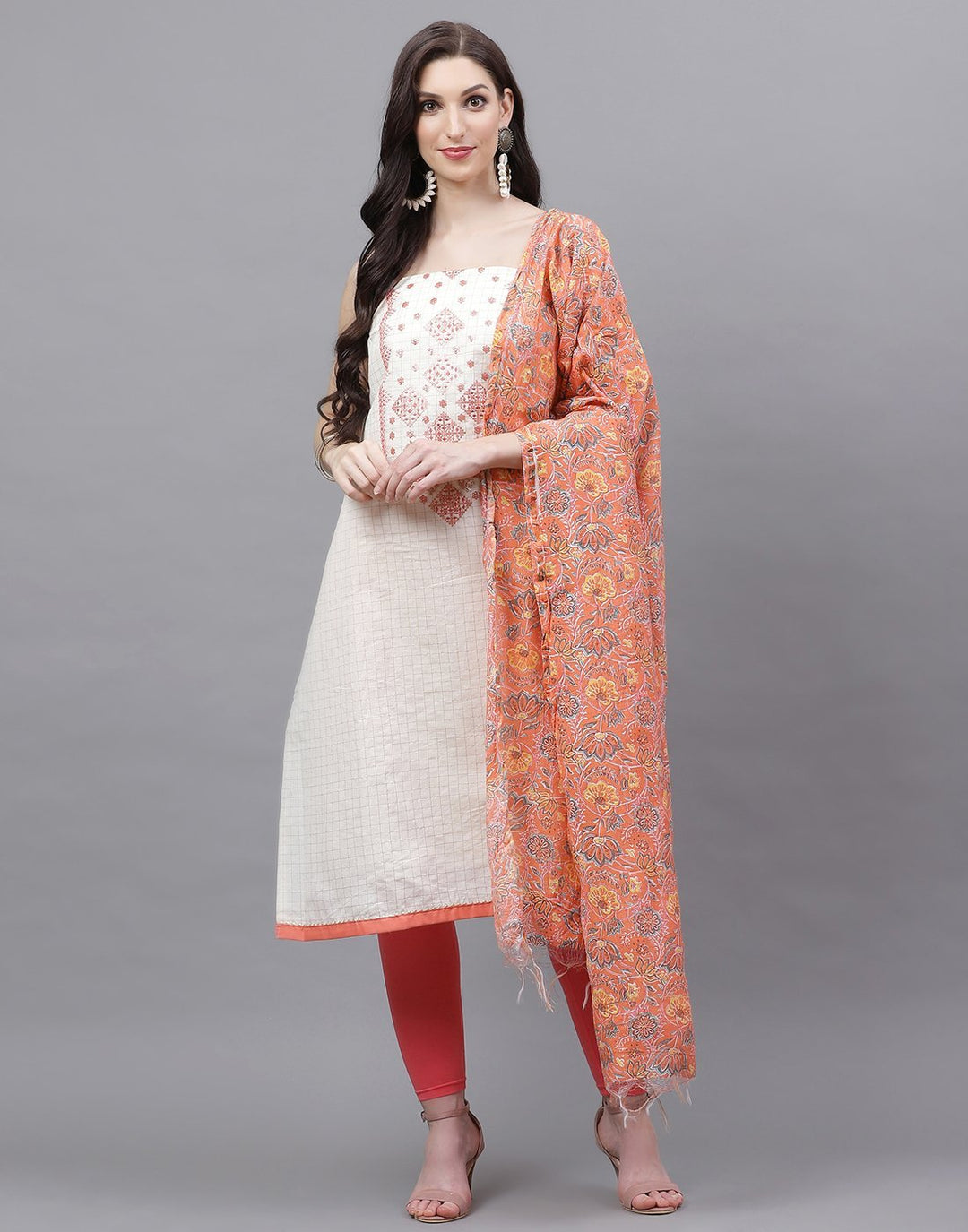 Cotton Embroidered Suit piece