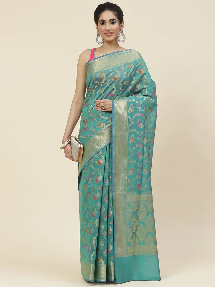 Zari Jaal Cotton Woven Saree