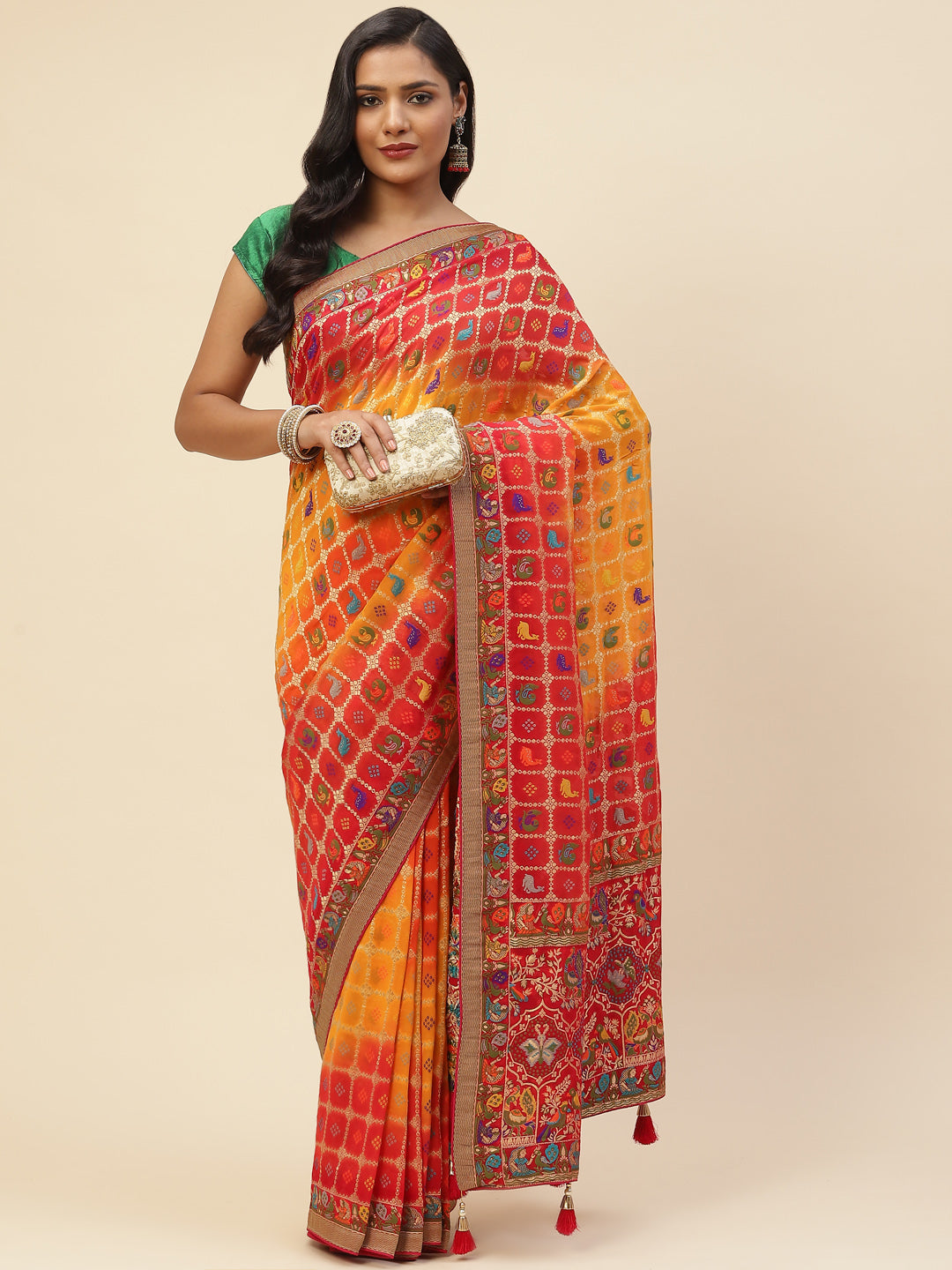 Gharchola Banarasi Woven Saree