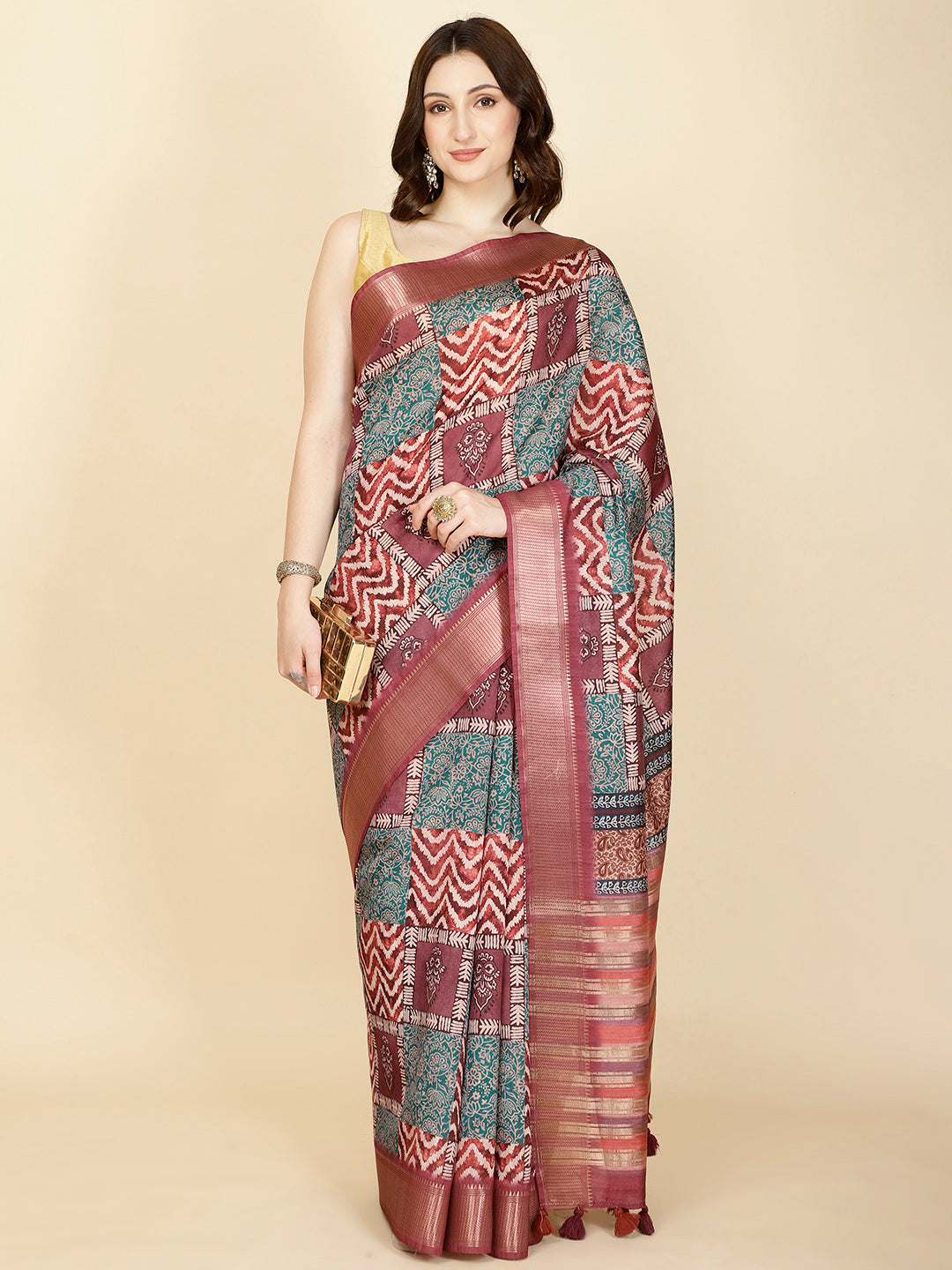 Digital Printed Handloom Saree