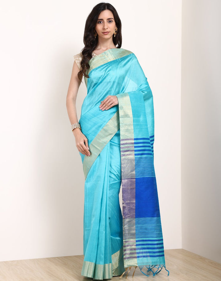 Green Handloom Woven Saree