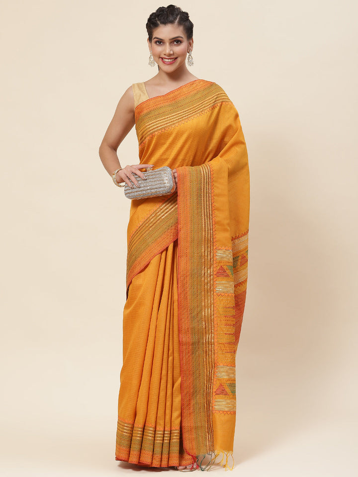 Kantha Work Tussar Saree