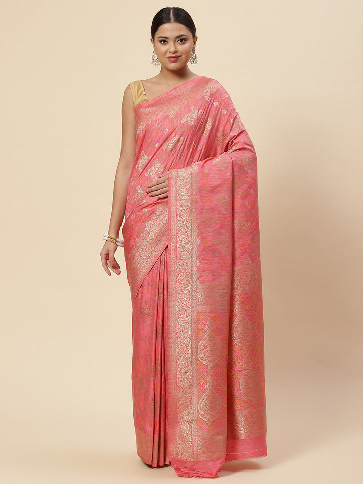 Zari Jaal Handloom Woven Saree
