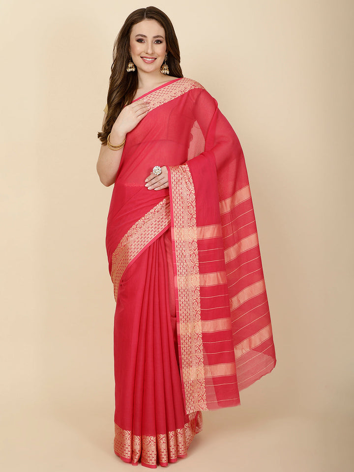 Resham Border Woven Cotton Saree