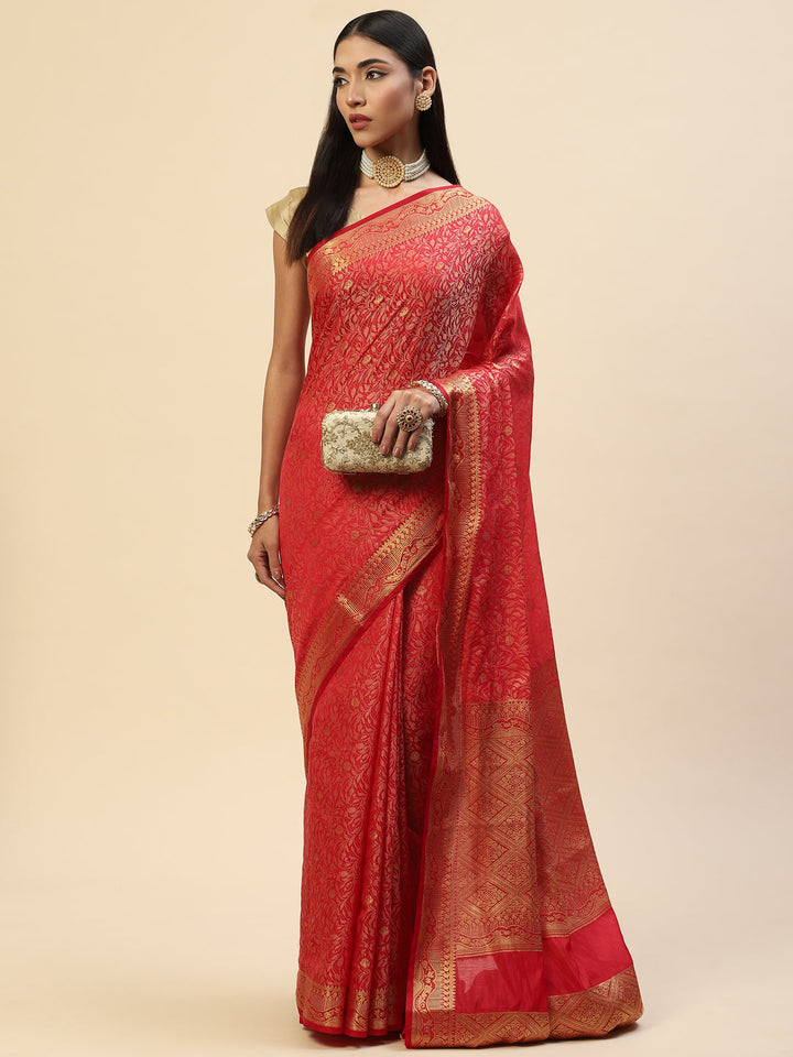 Resham Zari Border Handloom Saree