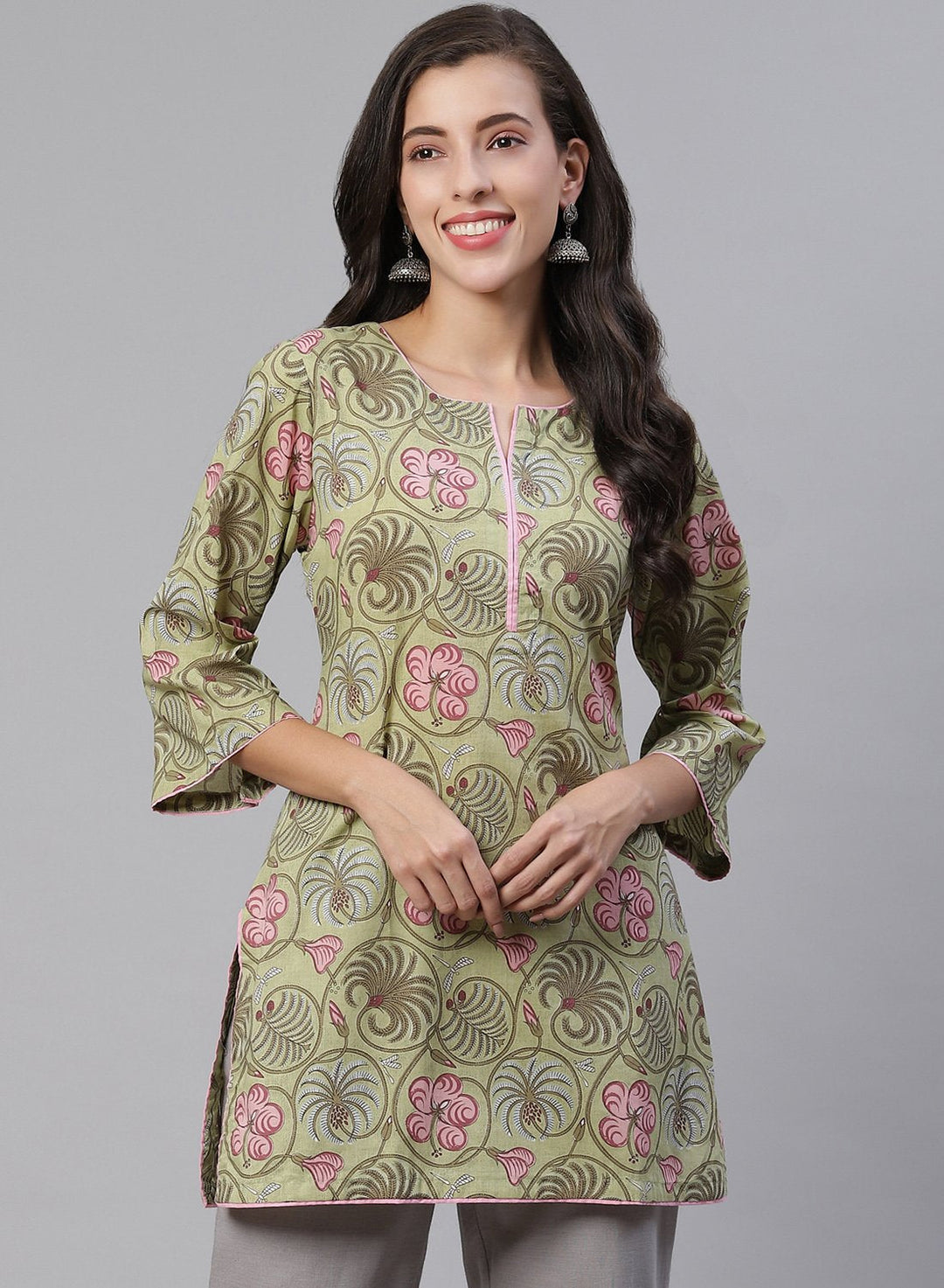 Printed Cotton Short Kurti