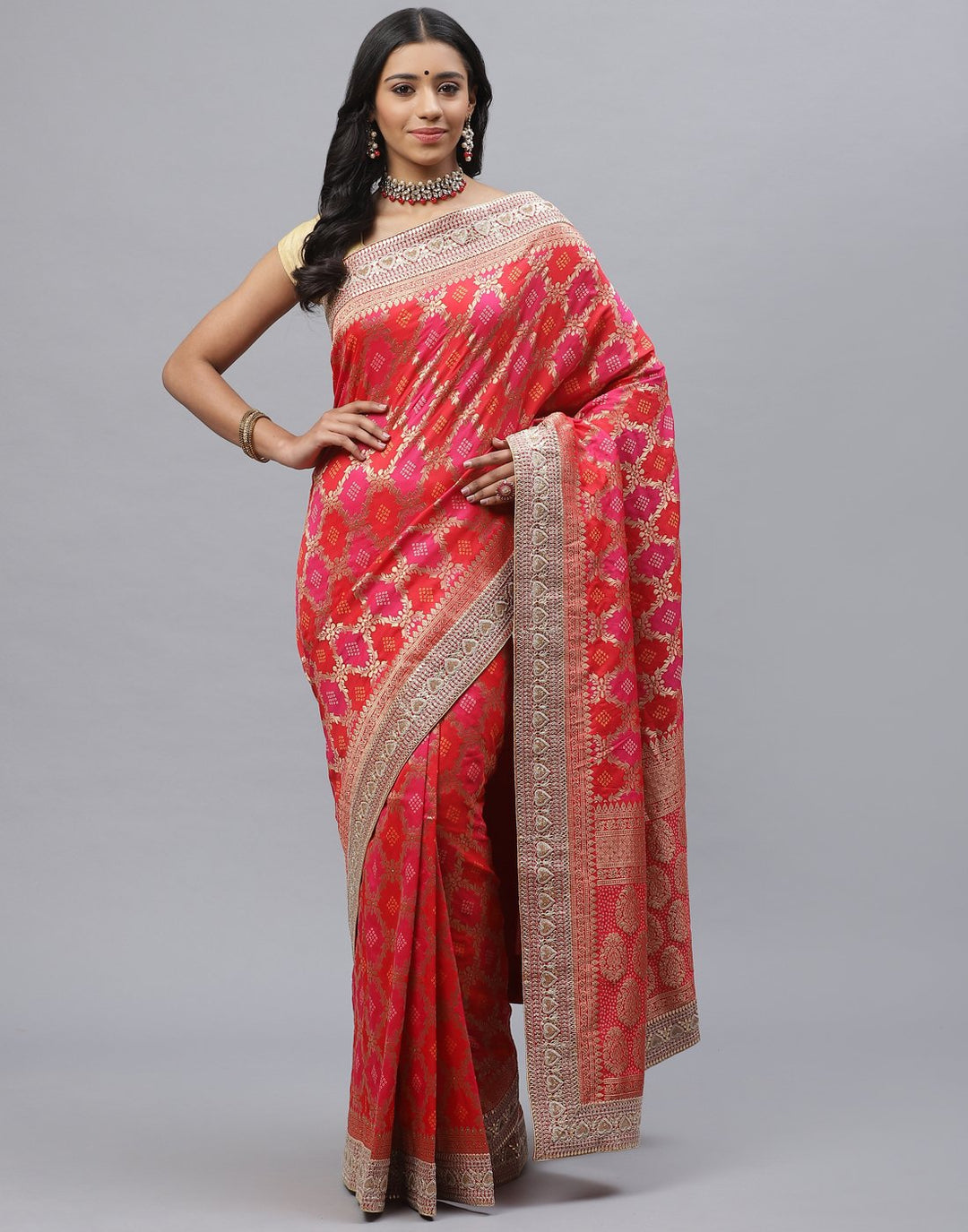 Banarasi Woven Embroidery Saree