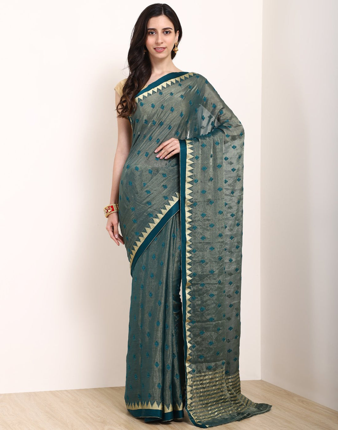 Green Georgette Saree
