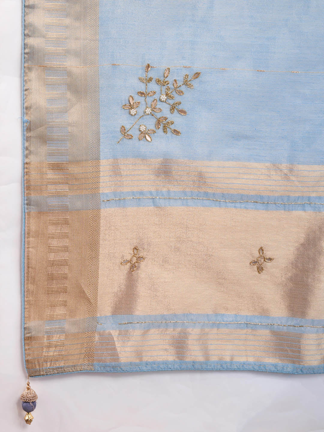 Woven Border Linen Saree