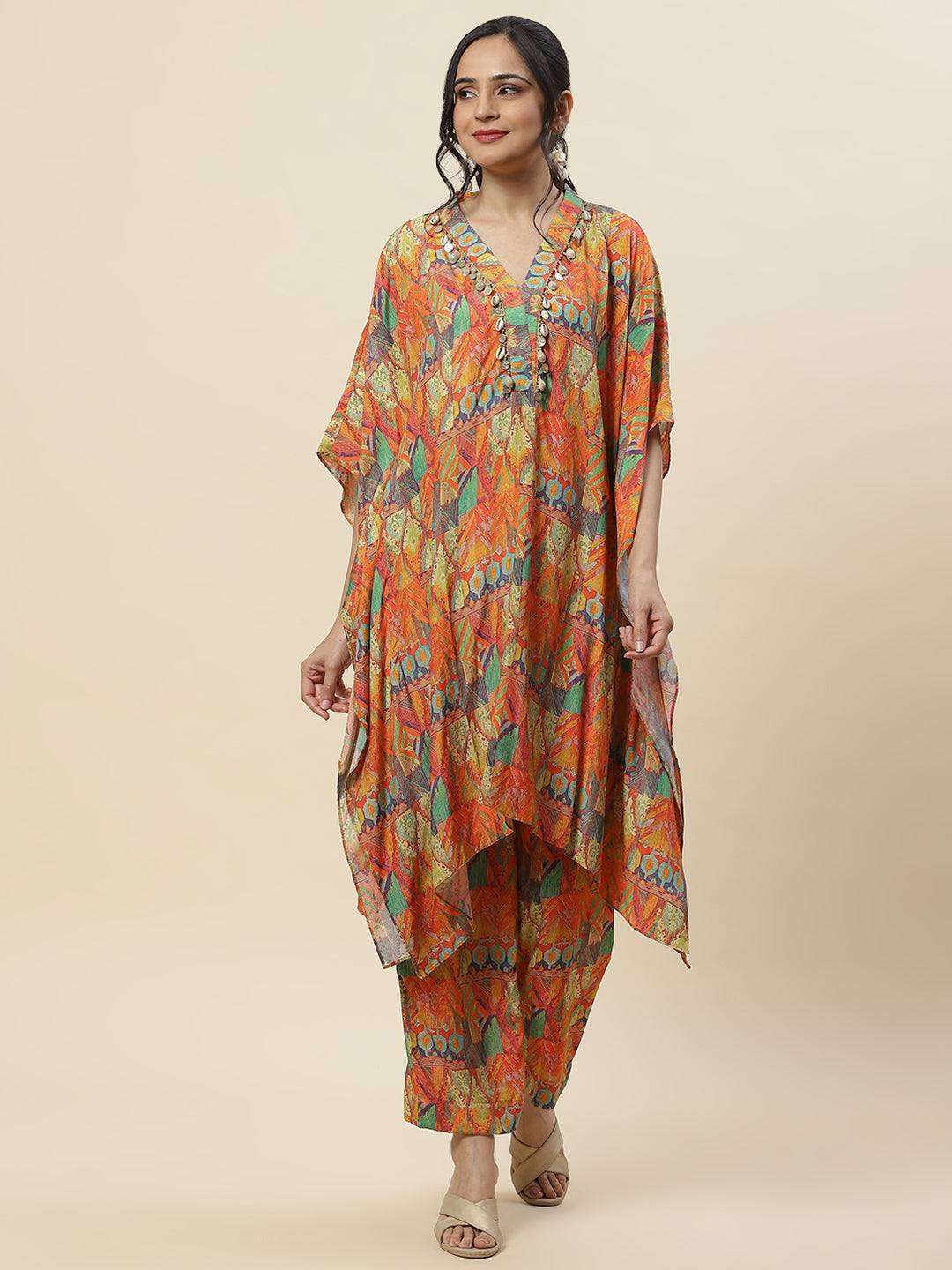 Printed Muslin Kurta With Pants