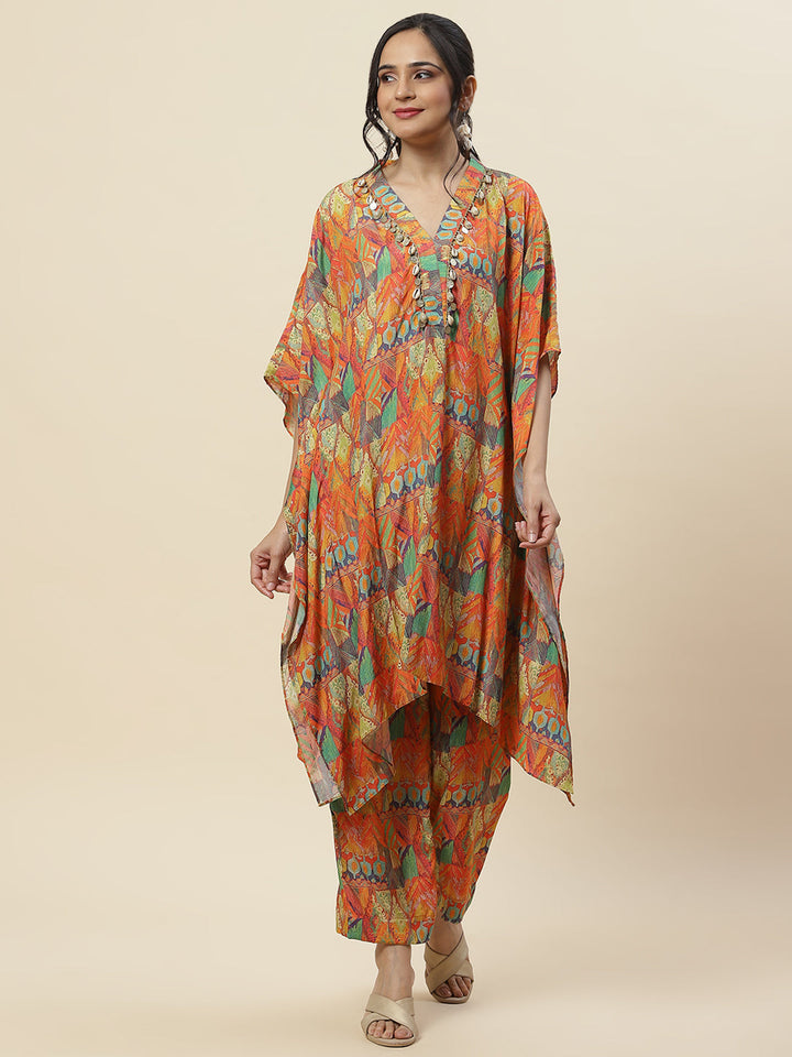 Printed Muslin Kurta With Pants