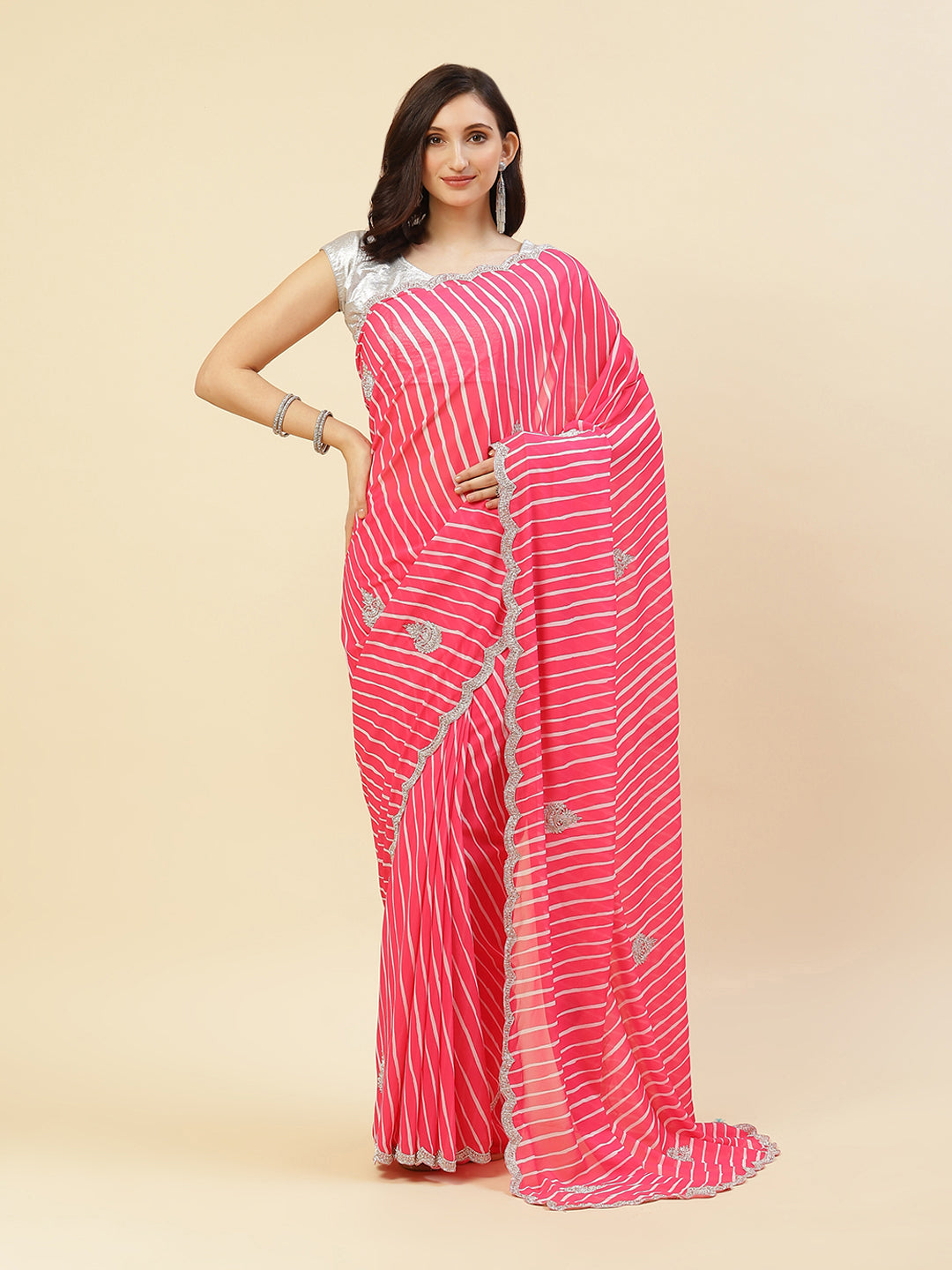 Stone Booti Georgette Saree