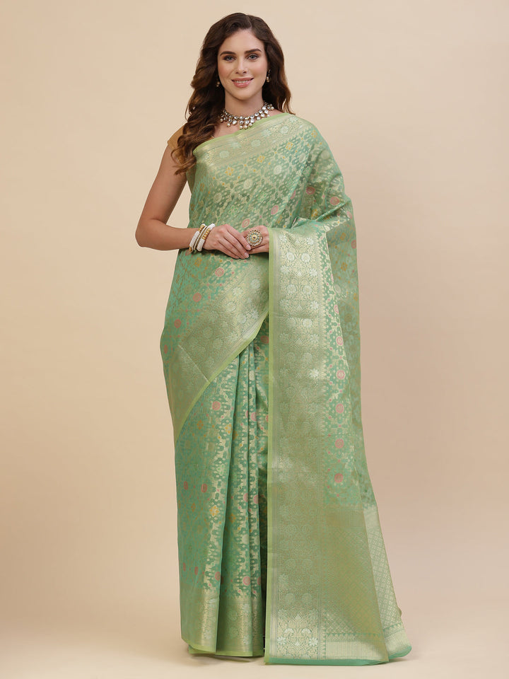 Zari Jaal Cotton Woven Saree