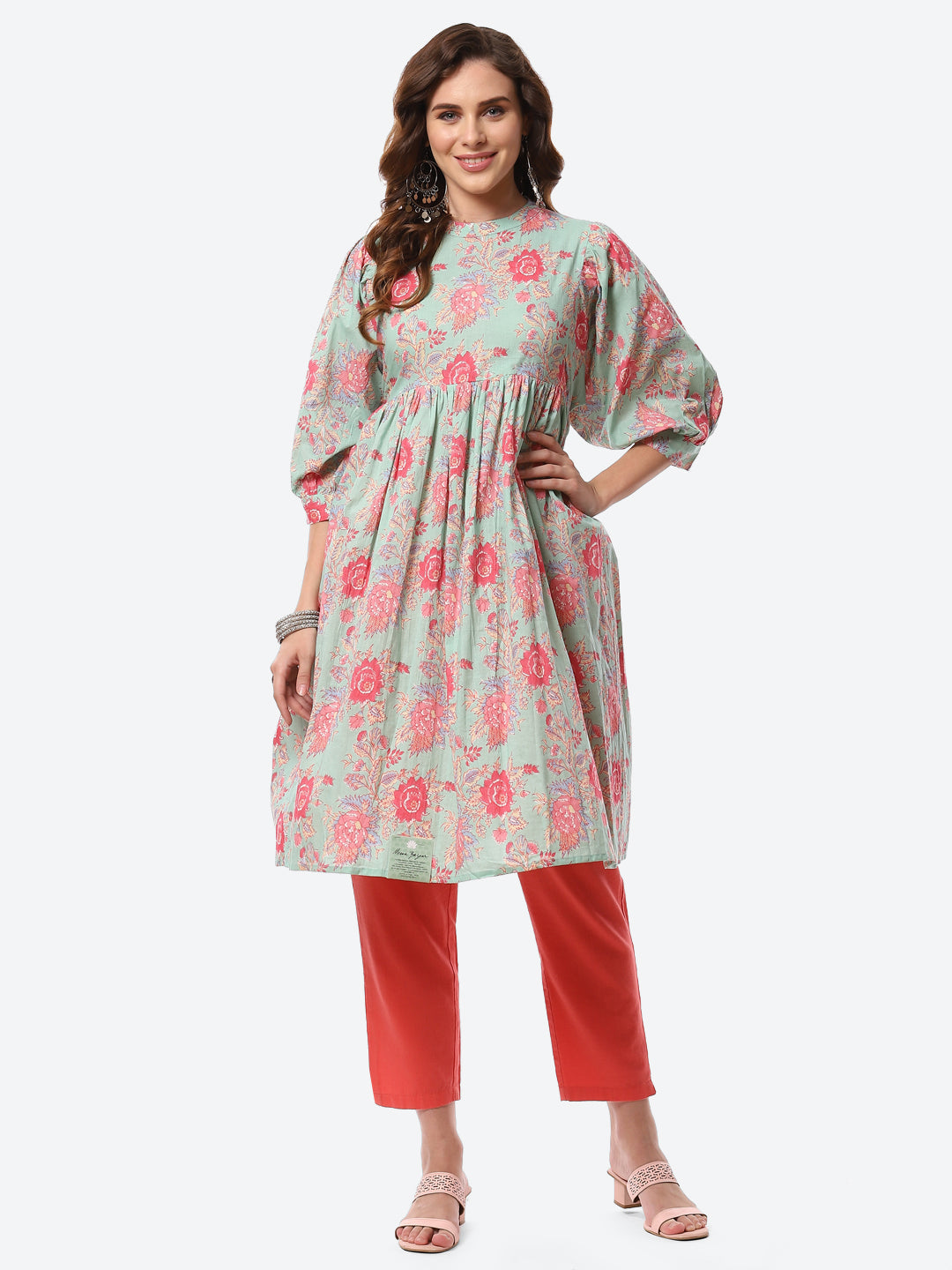 Floral Printed Cotton Kurti