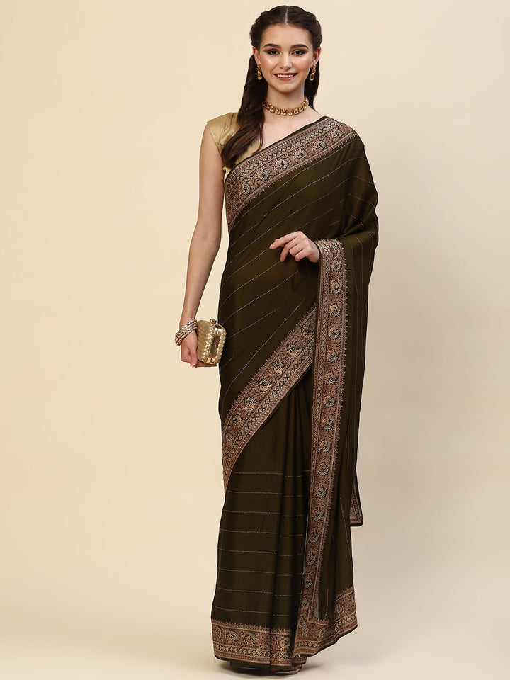 Swarovski Embroidered Georgette Saree
