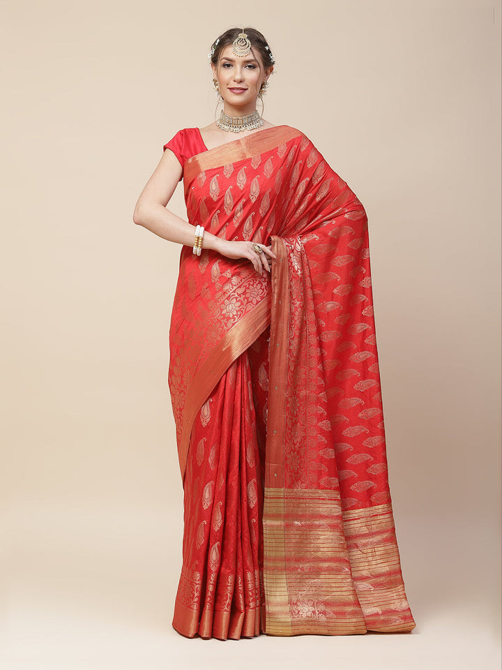 Zari Work Woven Art Handloom Saree
