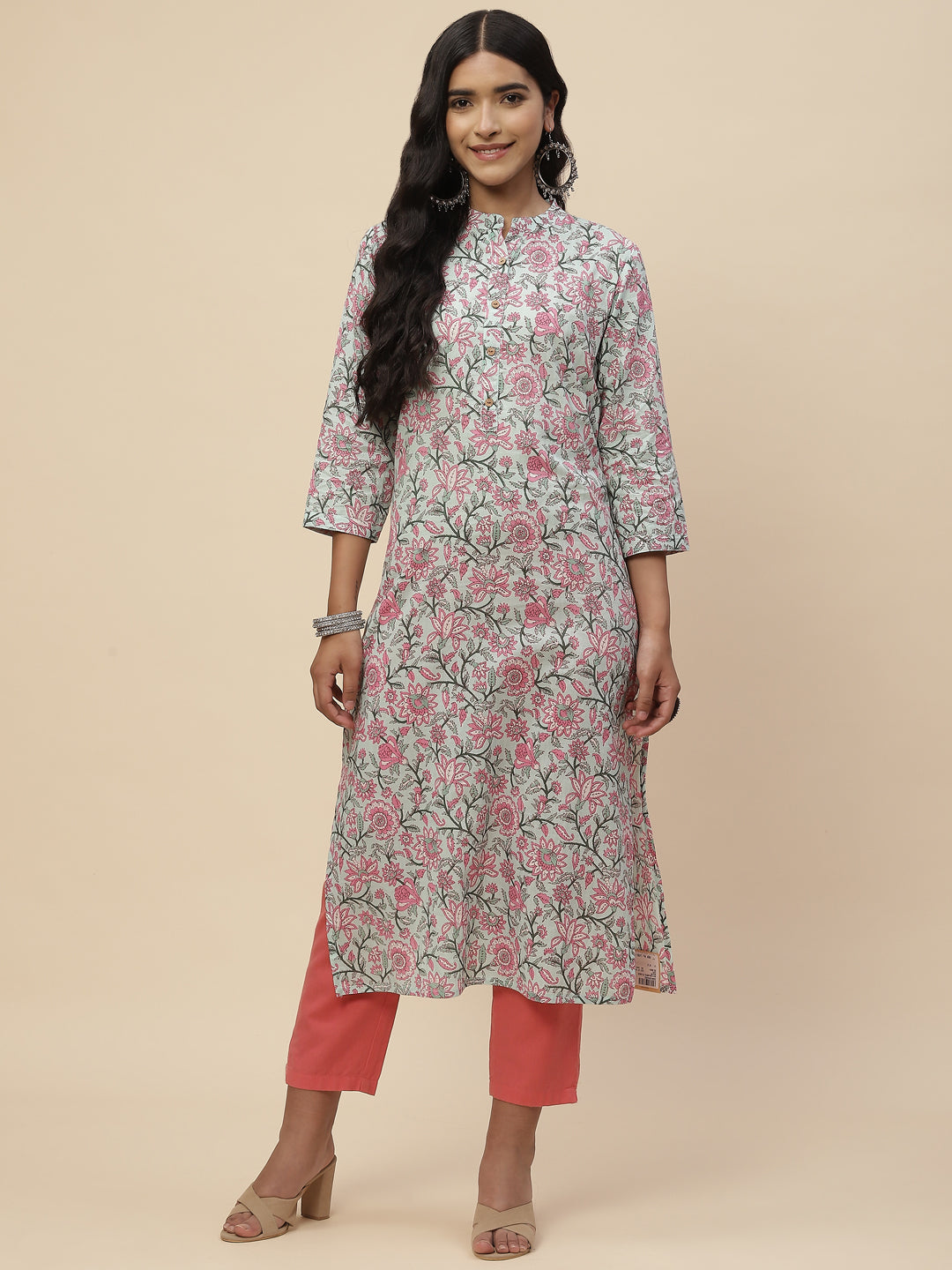 Floral Printed Cotton Kurta