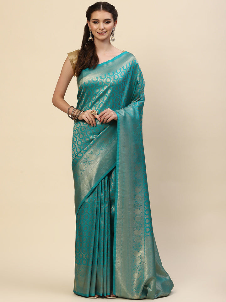 Brocade Zari Jaal Handloom Woven Saree
