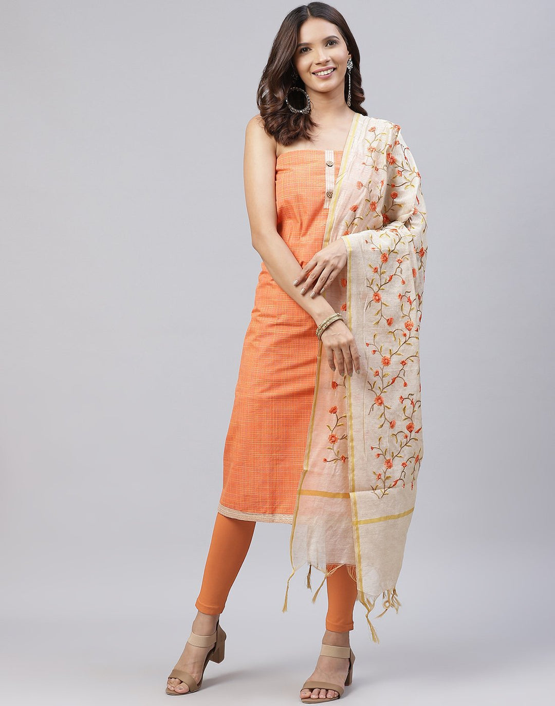 Cotton Embroidered Suit Piece
