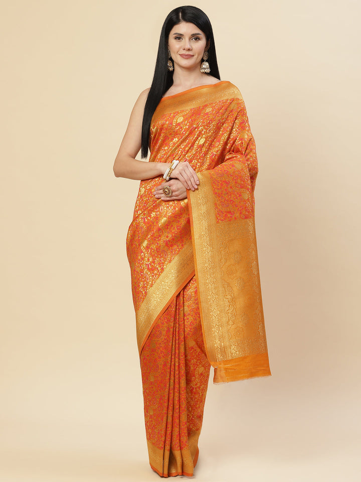 Zari Jaal Handloom Woven Saree