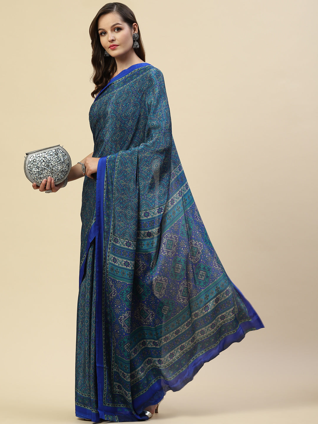 Digital Printed Crepe Saree