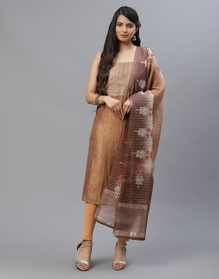 Cotton Printed Embroidered Suit piece